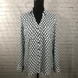 Navy/White Polka Dot Express Portofino Shirt